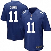 Nike Men & Women & Youth Giants #11 Phil Simms Blue Team Color Game Jersey,baseball caps,new era cap wholesale,wholesale hats